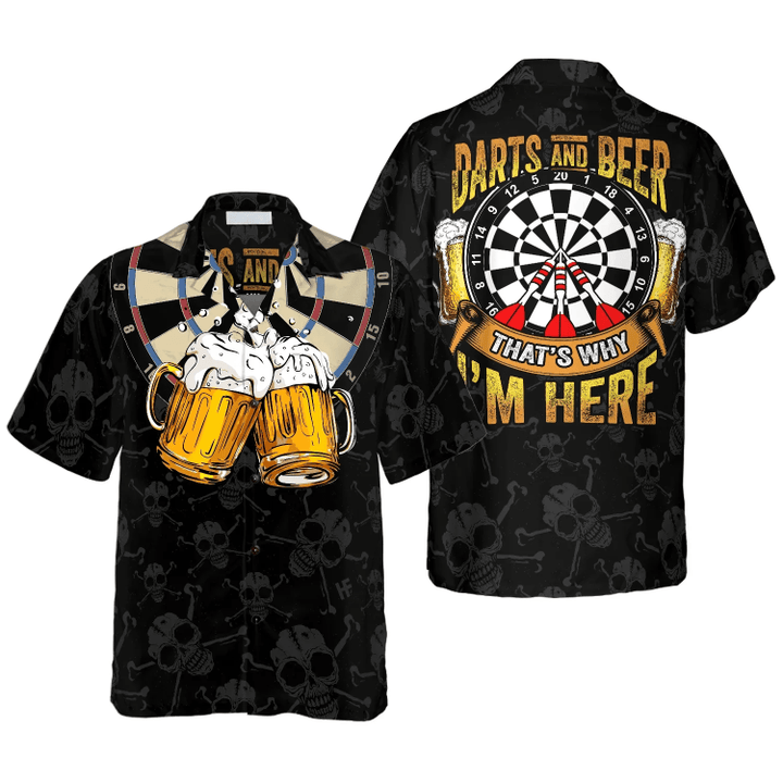 Darts And Beer Hawaiian Shirt, Colorful Summer Aloha Shirt For Men Women, Perfect Gift For Friend, Team, Family, Darts Beer Lovers