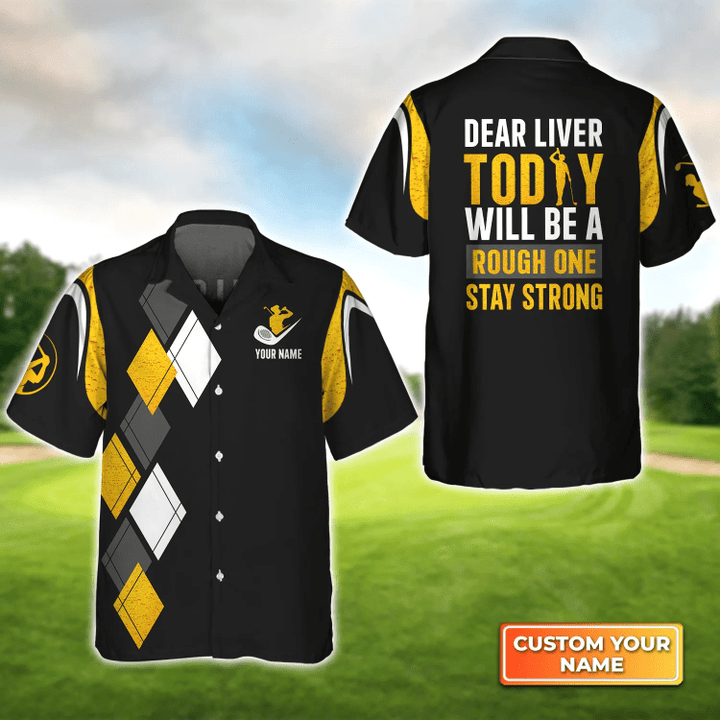 Dear Liver Golf - Personalized Name 3D Hawaiian Shirt Gift For Golfer