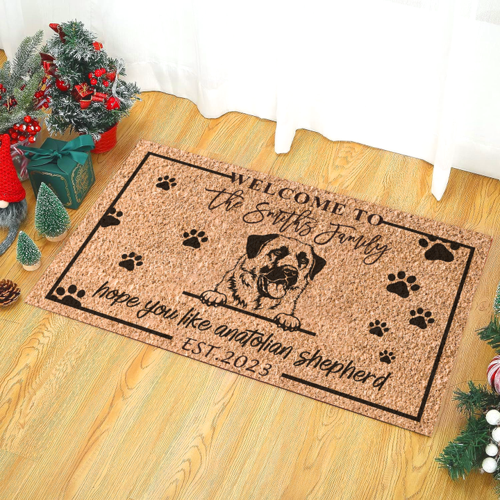 Hope You Like Anatolian Shepherd Welcome Mat, Personalized Family Doormat Gift For Dog Lovers