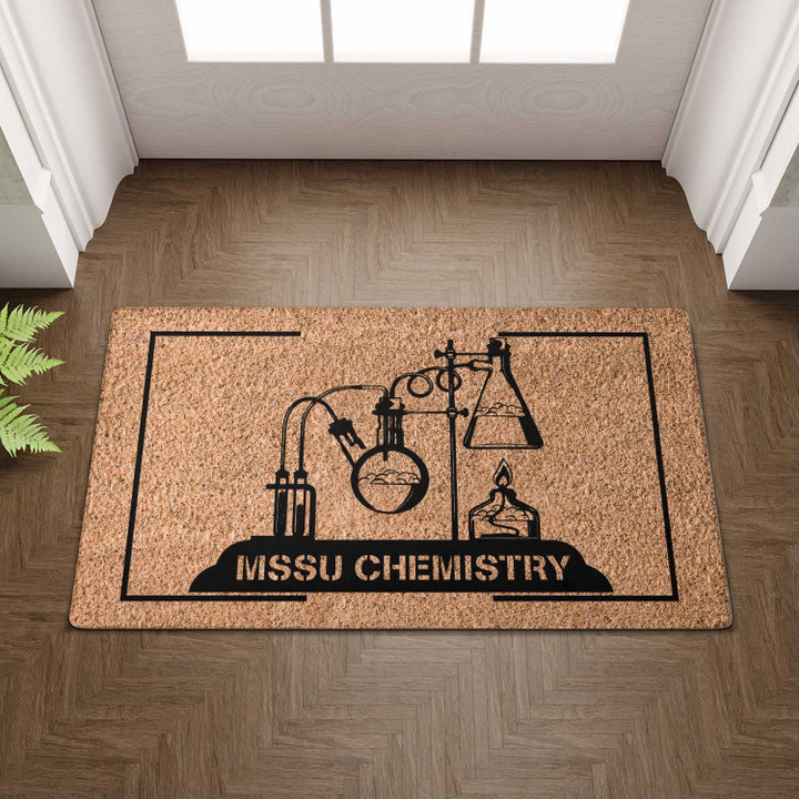 Custom Chemistry Teacher Doormat, Science Teacher Home Decor, Chemist Teacher Name Door Mat Gift For Teacher