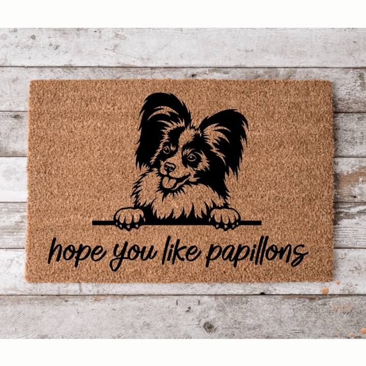 Hope You Like Papillons Welcome Doormat Gift for Dog Owner Pet Lover Housewarming Gift