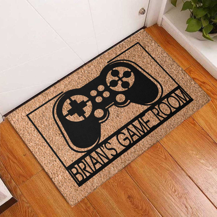 Personalized Game Welcome Doormat For Outdoor Or Indoor Use, Custom Game Room Name Door Mat Gift For Son