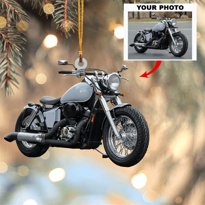 Personalized Moto Photo Mica Ornament Gift For Moto Lovers - Customize Your Photo Gift For Team, For Club