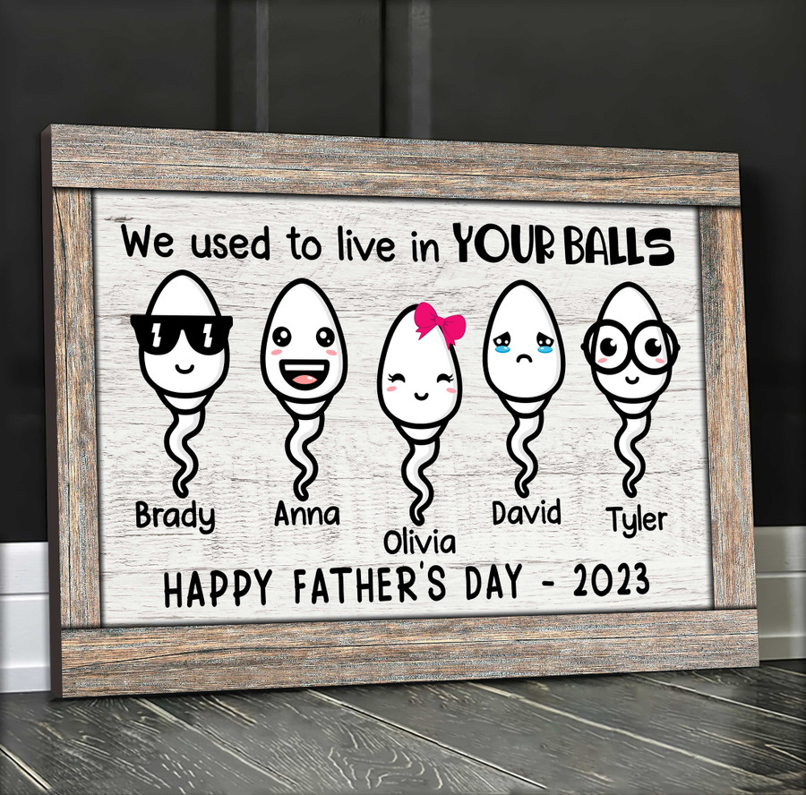 Funny Father's Day Gift, Sperm Little Boy and Daughter Art, We used to -  Dilypod