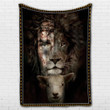 The Lion of Judah Jesus Christ Fleece Blanket Sherpa Blanket Christian Blanket Christmas Gift Home Decor