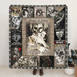 Personalized Skull Couple Blanket - This is us Valentine Blanket for Husband and Wife