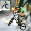 Personalized Photo BMX Ornament Gift For Bmx Riders, Bmx Christmas Ornament