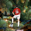 2023 New Release Personalized Soccer Man Acrylic Christmas Ornament for Men, Soccer Boy Soccer Team Gift