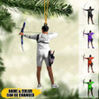 Personalized Archery Man Custom Shaped Christmas Ornament for Archery Lovers