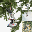 Personalized Medical Microscope Xmas Ornament, Custom Name Microscope Ornament Tree Hanging Ornament