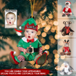 Personalized Photo Baby Christmas Ornament - Custom Gift For New Baby First Christmas Ornament V2