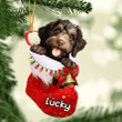 Customized Barbet in Stocking Christmas Ornament for Barbet Lovers