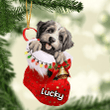 Customized Pyrenean Shepherd in Stocking Christmas Ornament for Pyrenean Shepherd Lovers