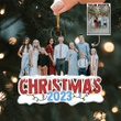 Christmas 2023 Family Photo - Personalized Photo Mica Ornament - Christmas Gift For Family Members