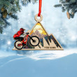 Personalized MTB Downhill Christmas Ornament