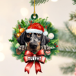 Personalized Bluetick Coonhound Christmas Wreath Ornament, Gift for Dog Lovers Flat Acrylic Ornament