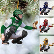 Personalized Baseball Player Catcher Christmas Baseball Ornament Two Sided Baseball Team Gift