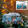 Us And Our Dream Car - Personalized Photo Mica Flat Ornament, Christmas Gift For Family Members, Couples, Friends