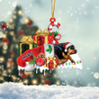 Rottweiler Sleeping On Gift Boxes Merry Christmas Flat Acrylic Ornament, Christmas Gift for Dog Lovers