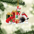 French Bulldog 2 Sleeping On Gift Boxes Merry Christmas Flat Acrylic Ornament, Gift for Dog Lovers
