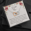 To My Beautiful Mom Necklace From Daughter, Son - I Love You So Much Gift for Birthday, Necklace for Mom, Interlocking Hearts Necklace