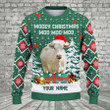 Charolais Moo Moo Moo Ugly Sweater Xmas, Custom Cow Ugly Sweatshirt Gift For Farmer Cow Lover