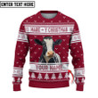 Holstein Moo Moo Moo Ugly Sweater Xmas, Custom Cow Ugly Sweatshirt Gift For Farmer Cow Lover