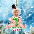 Baby Reindeer Upload Photo My 1st Christmas Personalized Acrylic Ornament