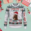 Horse Merry Christmas Ugly Sweater Xmas, Custom Horse Ugly Sweatshirt Gift For Farmer Horse Lover