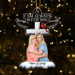 Always With You Cross Family Memorial Photo Custom Personalized Acrylic Ornament