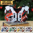 Personalized American Football Shoulder Pads & Helmet Acrylic Plaque
