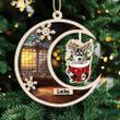 Personalized Alaskan Malamutes In Snow Pocket Christmas Suncatcher Ornament, Custom Dog Breeds, Gift For Dog Lovers