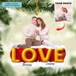 Love You Forever - Personalized Custom Photo Mica Ornament - Christmas, Anniversary Gift For Couple, Wife, Husband