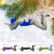 2023 New Release Personalized Female Swimming Christmas Acrylic Ornament for Swimmer Athlete Team Gift