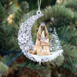 Afghan Hound Diamond Moon Merry Christmas Ornament Acrylic Flat Ornament