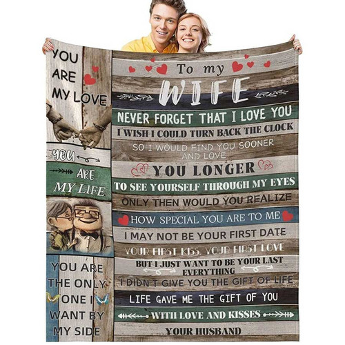 To My Wife, You are my love Throw Blanket, Gift from Husband Wife Throw Blanket