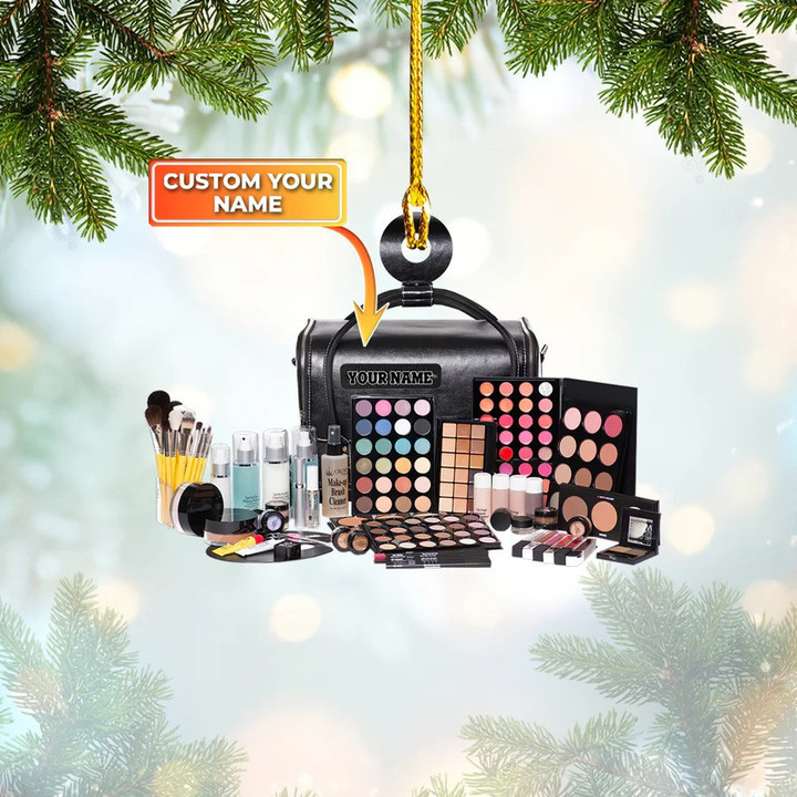 Personalized Make-Up Box Acrylic Custom Shaped Christmas Ornament
