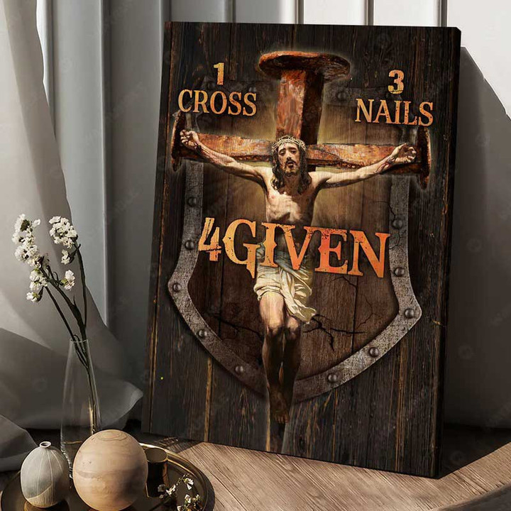 Crucifixion of Jesus, Jesus Painting, Abstract Cross Drawing - Jesus Canvas Prints