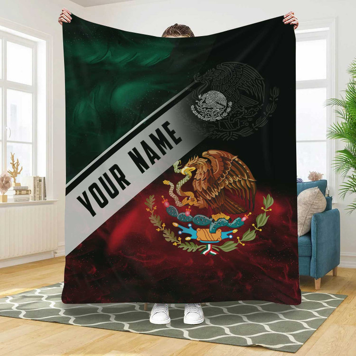 Personalized Mexican Mom Blanket, Proud of Mexico Aztec Culture Mother Immigrants Blanket