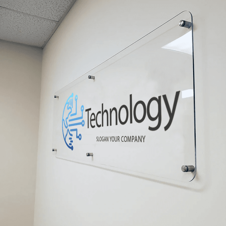 Personalized Acrylic Sign For IT company, Custom Acrylic Business Sign Indoor, Sign for Office Storefront