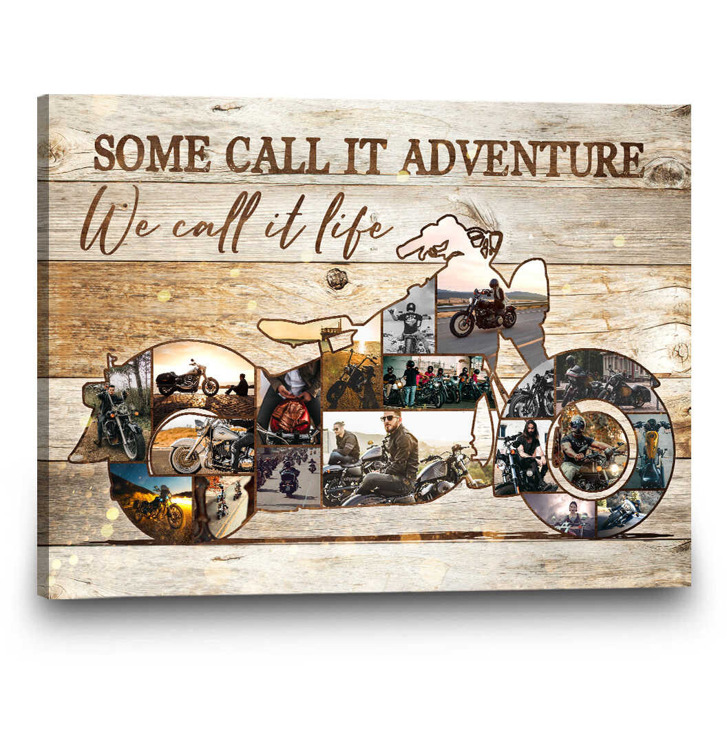 Motorcycle Wall Art Canvas, Some call it adventure Wall Decor Custom M ...