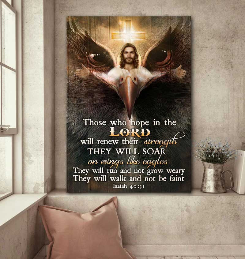 Eagle Painting, Those who hope in the Lord will renew their strength ...