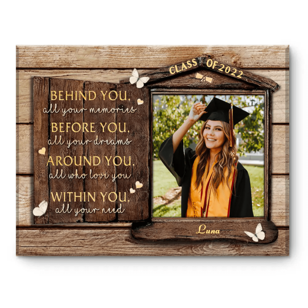 Sentimental Graduation Gift Custom Photo Student Graduation Gift, Graduation Canvas Prints for Dau ...