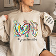 🎁Love Grandma Life Fall Autumn Color Clipart Custom Sweatshirt