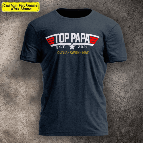 PERSONALIZED PAPA, GRANDPA'S BIRTHDAY, FATHER'S DAY GIFT T-SHIRT