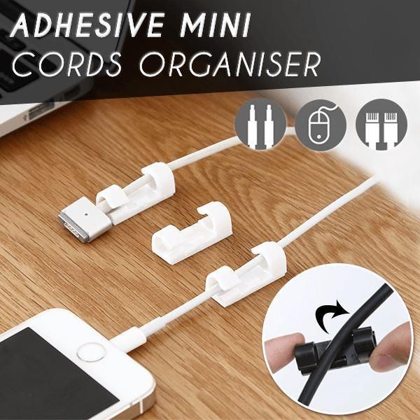 Adhesive Mini Cords Organizer (20 Pcs) -