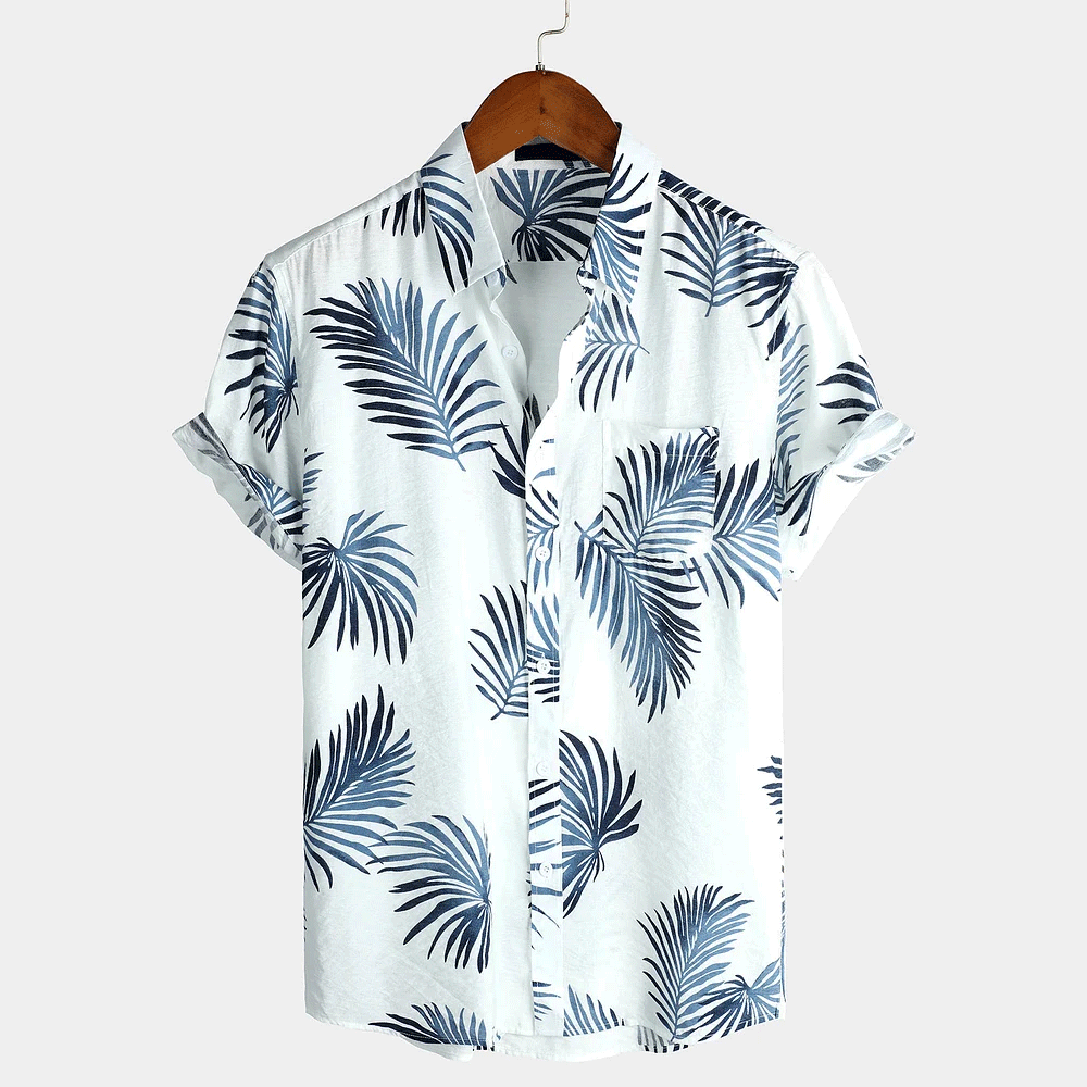 Men's Short Sleeve Aloha Resort Beach Shirt