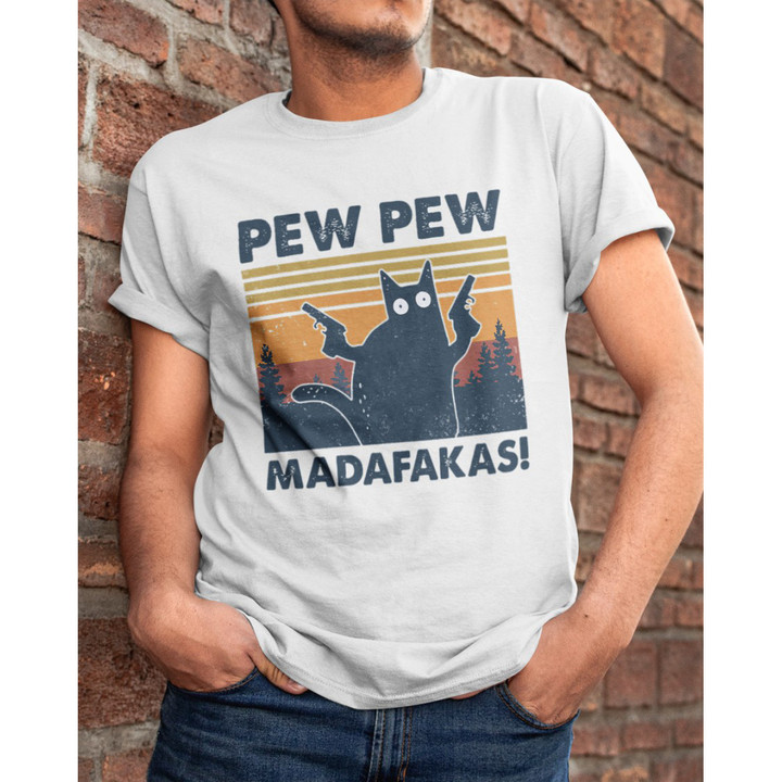 🎁Funny Pew Pew Madafakas Cat - T-shirt
