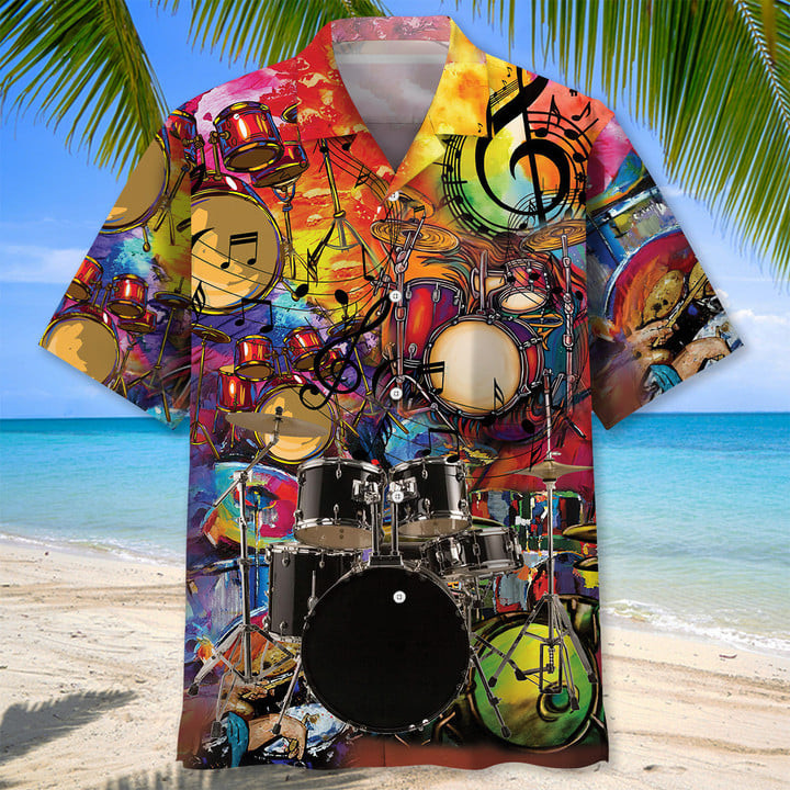 Drum Color Hawaiian Shirt