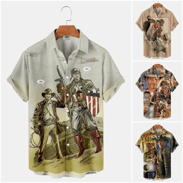 Men's Classic Action Movie Printed Shirt